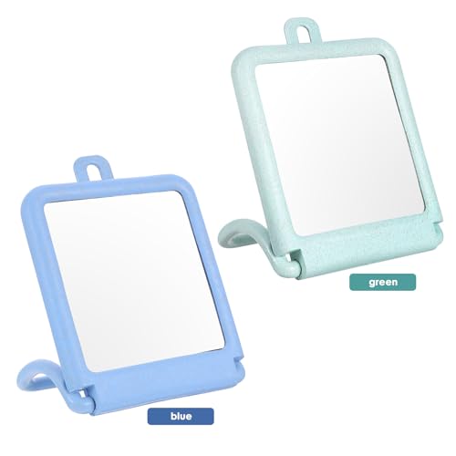 Espejo para maquillaje con soporte azul para baño y escritorio miniatura 7