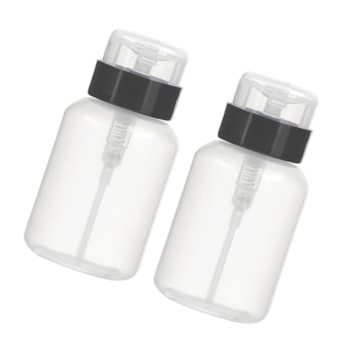 IWOWHERO 2pcs Dispenser Bottle Airless Pump Bottles Large Bottles Push Down Liquid Dispenser Lotion Pump Dispenser Small Bottles Liquid Storage Bottle Nail Bottles Nail Glitter