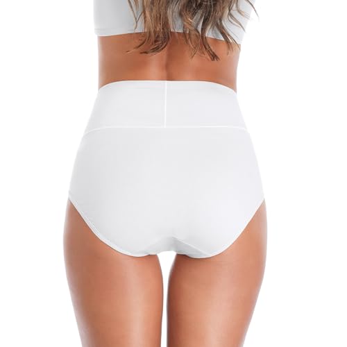 Image of UMMISS Womens Underwear,Cotton High Waist Underwear for Women Full Coverage Soft Comfortable Briefs Panty Multipack