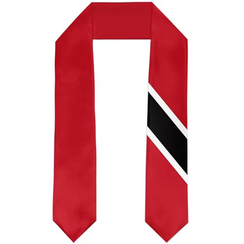 Trinidad Flag Graduation Stole Satin Stole Scarf for Study Aboard International Students 72