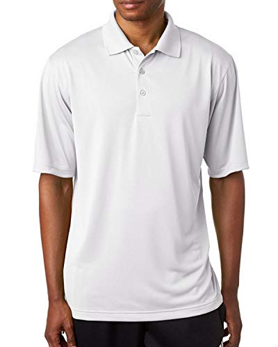UltraClub Mens Cool & Dry 8 Star Elite Performa (8610) -WHITE -L