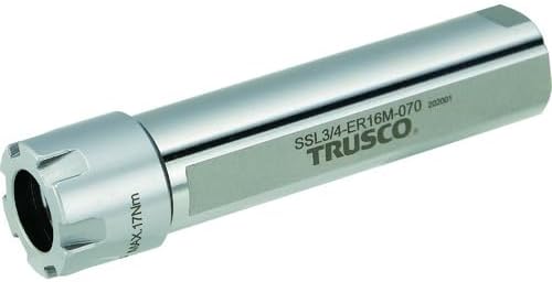 TRUSCO SSL3/4-ER20M-070 Straight Shank Collet Holder for NC Lathe ERM Collet Holder with Flat, SSL Type (inch) Shank Diameter 3/4, Total Length 3.9 inches (100 cm), For ER20