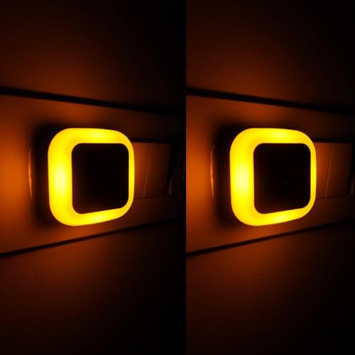 Image of HOARD Smart Night Lamp for Bedroom Bed Side Dim Light (Pack of 2) | Smart Automatic On /Off Dim Led Lights | Energy Saving 0.5W Lamp for Hallway, Stairs, Kitchen & Bathroom