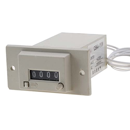 Image of YWBL-WH CSK4 YKW 4 Digit Electromagnetic Counter with Pulse Totalizer Function, AC 220V Digital Counter