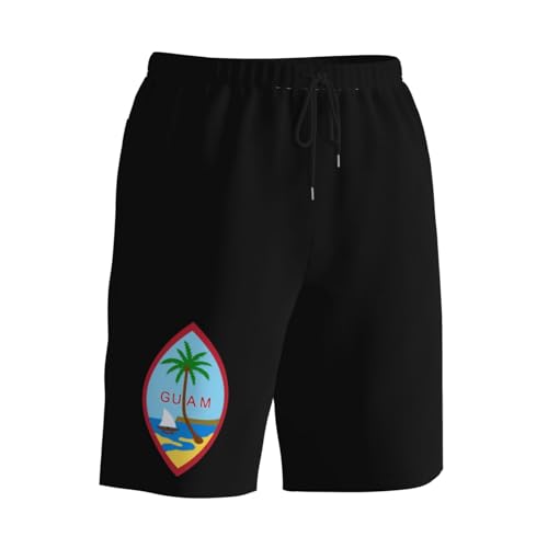 Seal of Guam Men's Quick-Dry Board Shorts 7" - Swim Trunks Summer Hawaii Beach2
