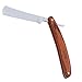 DEARMAMY Rasoir Vintage Manche En Bois Rasoir De Sûreté Homme À Lame Droite Portable Pliable Pour Rasage Précis Et Usage Salon Ou Domestique