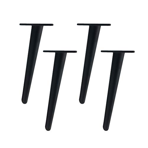 4 Pieds de Meubles, Pieds de Support de Meubles en MéTal Jambes de Canapé Pieds D'Armoire Pieds de Table Pieds de Lit, Accessoires de Meubles de Bricolage, Noir(35cm)