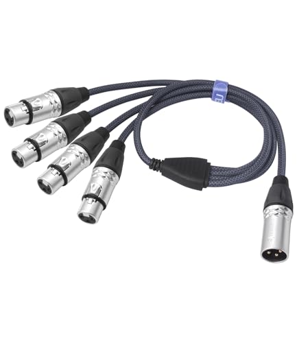 Câble répartiteur XLR mâle femelle adaptateur parallèle 4 entrées 1 sortie microphone