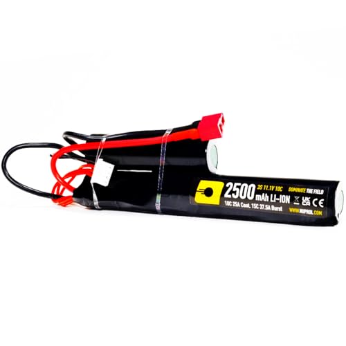 Batterie 11,1 V Li-ION 2500 mAh Nuprol format double bâton à forte décharge 15C deans