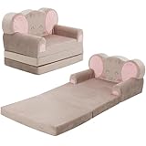 Design 2-en-1 Pliable:Une fois plié, ce fauteuil enfant mesure 55*40*44 cm, idéal pour la lecture ou regarder la télévision. Déplié, il atteint 120 cm de longueur, parfait pour se reposer ou faire une sippe. Sa conception modulable et détachable permet aux enfants de le reconfigurer facilement, encourageant l'autonomie et le jeu créatif.