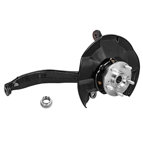 Image of Detroit Axle - Front Left Steering Knuckle for 2008-2012 Honda Accord, 2009-2014 TSX, Driver Side Steering Knuckle & Wheel Bearing Hub Replacement