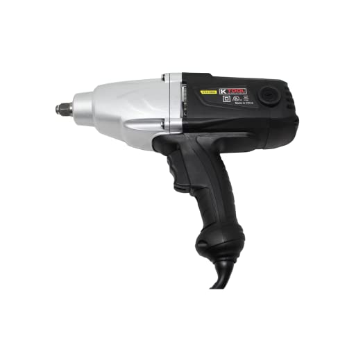 K Tool International 81380A Electric Impact Wrench with 1/2 Drive 900 Watt 7.5 Amp 2200 RPM 240 ft./lbs. Max Torque Molded Black Case
