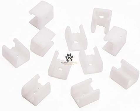 Mufasa Clips for LED Neon Light Rope,Plastic Buckle for Neon Light Flexible Accessories, 8MM X 16MM (Pack of 50)(White)