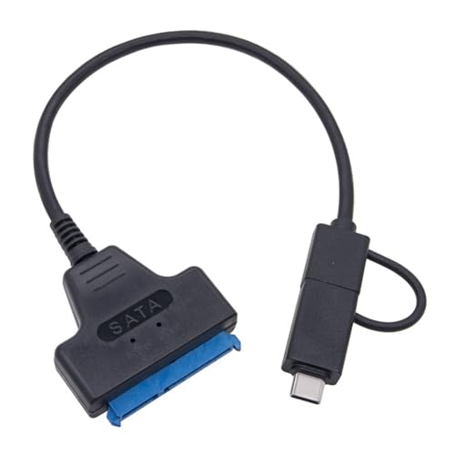 Bnnlqpsttg Cable USB 3.0 a SATA Cable Adaptador de Disco Duro USB C para Cable Adaptador de Disco Duro de 2.5 Pulgadas Convertidor de Conector De Ordenador