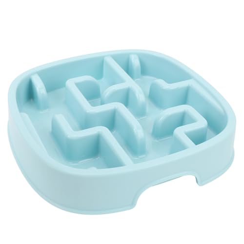 CHICIRIS Slow Feeder Bowl, Square Slow Down Eating Dog Cat Bowl Preventing Choking Obesity Bloating, with PP Material, for All Breeds Pets