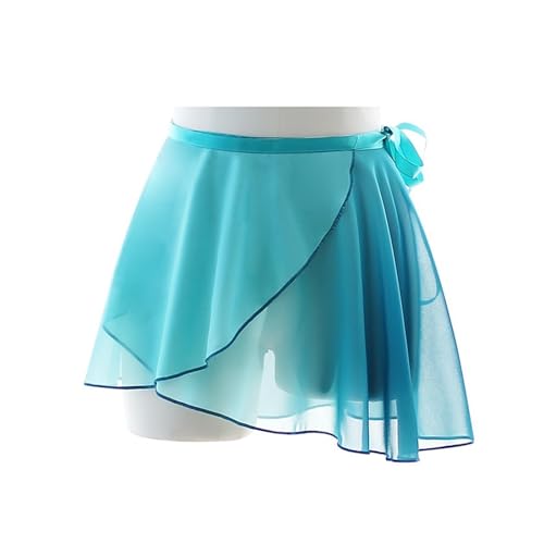 TIYGHI Jupe Portefeuille de Ballet Adult Skirt Dance Dress Chiffon Ballet Skirts Women Soft Lace Up Ballerina Dance Costumes (Color : Green to Dark Green)
