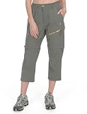 Little Donkey Andy Women's Hiking Capri Pants Lightweight Convertible Zip Off Shorts Capris Silver Sage Large
