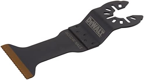 DEWALT Oscillating Tool Blade for Wood with Nails, Wide, Titanium Nitride Coated (DWA4204), Black