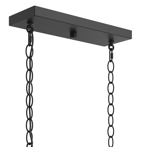 Progress Lighting Ilia 6-Light Chandelier, Transitional Light Fixture, Matte Black (36 in. L x 15 in. W x 17 in. H), P400466-31M by Progress Lighting - Used condition - Image 5
