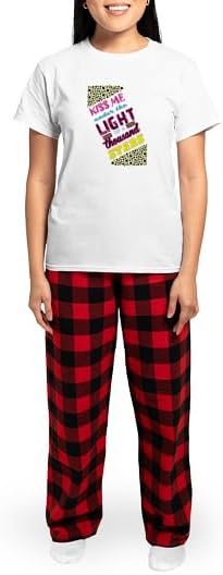 CafePress Kiss Me Under The Light of A Thousand Stars Pajama Women's Novelty Cotton Pajama Set, Comfortable PJ Sleepwear