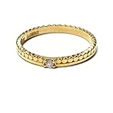 750/- Gold Ring 750/- Gold Solitärring Diamant Brillant 0,035ct si/w Schmuckring Vorsteckring #54