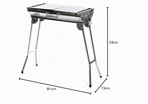 Miniatura 17 de Innovagoods Barbacoa Exelq, Barbacoa Carbon Portatil, Parrilla Barbacoa Portatil, Fácil Y Comodo Traslado, Ideal Para El Ahorro De Espacio, Acero Inoxidable