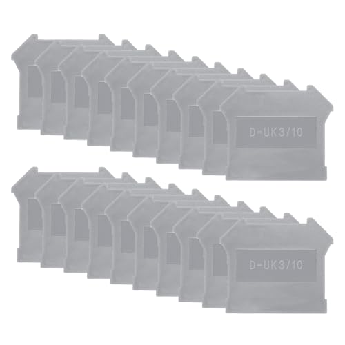 Cubierta de extremo D-UK3/10 MECCANIXITY para bloque de terminales de riel DIN gris