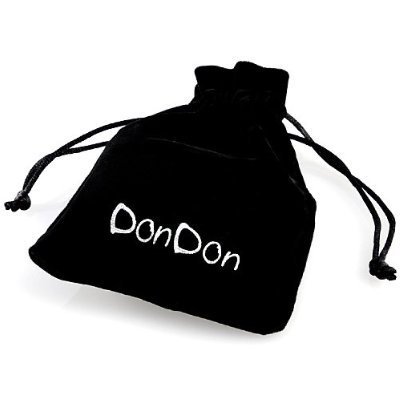 DonDon Herren Halskette Leder 50 cm und Anhänger Tribal aus Edelstahl verpackt in einem schwarzen Samtbeutel