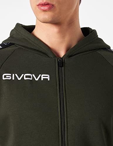 Givova Bluza unisex Full Zip Band wojskowa zieleń 2XL, Wojskowa zieleń, S