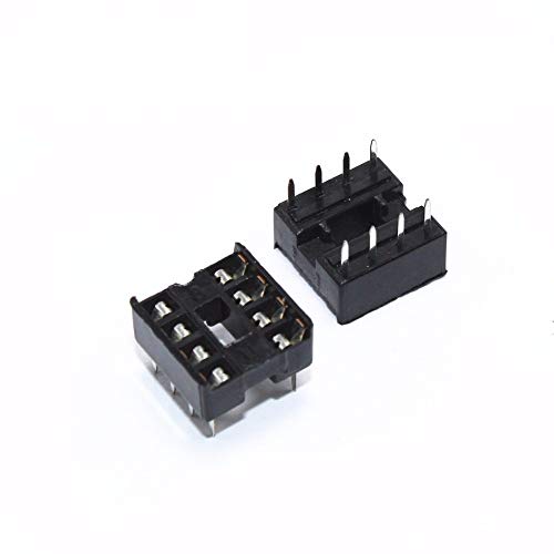 Adaptador Socket DIP 8 Pines para Soldadura Evita Quemar Chips NE555P y LM358 pack de 60 piezas