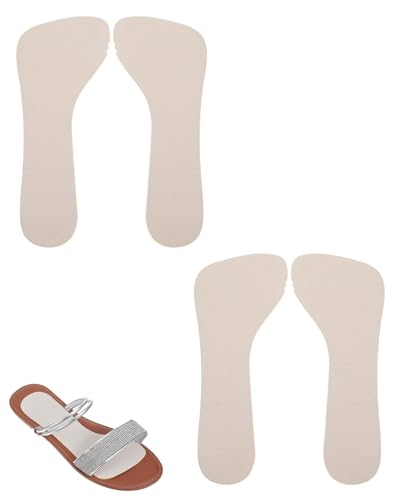 JUKOTA 2 par de plantillas antideslizantes para mujer, plantilla autoadhesiva para tacones altos, plantillas cómodas para zapatos, plantillas suaves para sandalias (beige Sevens: 37-38)