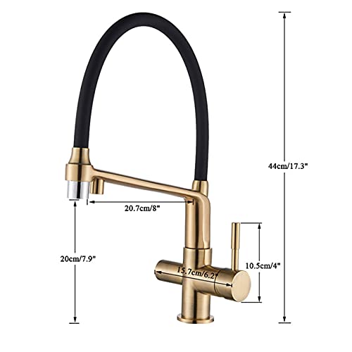 Robinet d'eau pure pour évier de cuisine avec bec rétractable blanc chrome - 8