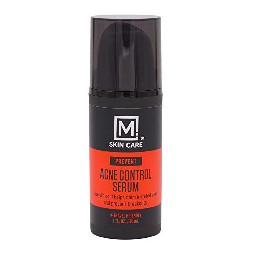 M. Skin Care Prevent Acne Control Facial Serum for Men, Azelaic Acid, Soothing Aloe Leaf Juice, Cruelty Free