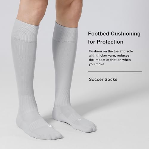 Image of CS CELERSPORT 2 /3 Pack Soccer Softball Baseball Socks for Youth Kids Adult Multi-Sport Compression Knee High Socks