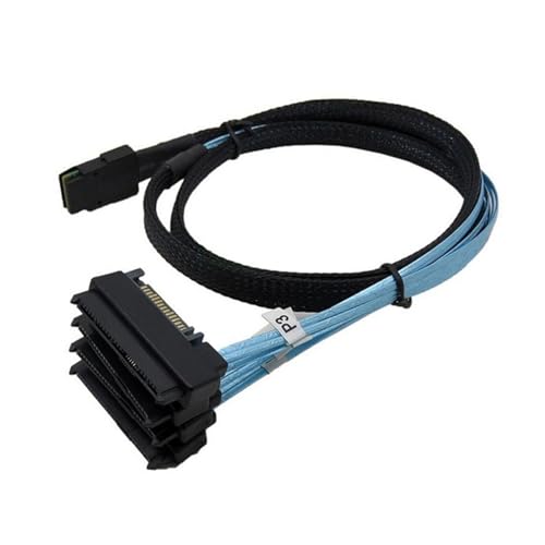 Cable S/AS Interno 36Pin Mini SFF-8087 Host a 4 SFF-8482 SATA 100 cm