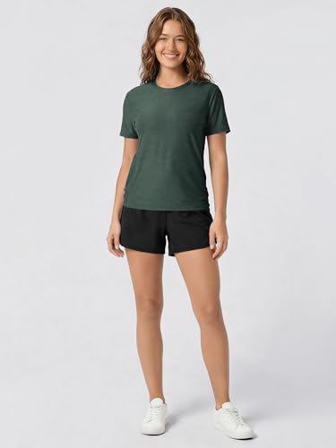 Image of ODODOS Women's Performance Cropped Tee Ultra Soft odSTRATUM Tech Short Sleeve Relaxed Top Crew Neck T-Shirts