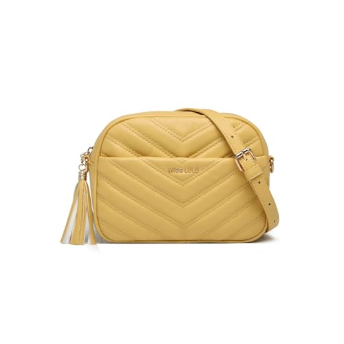 Miss Lulu Bolso Bandolera de Mujer con Correa Ajustable y Desmontable – Diseño Acolchado Moderno y Ligero para Uso Diario