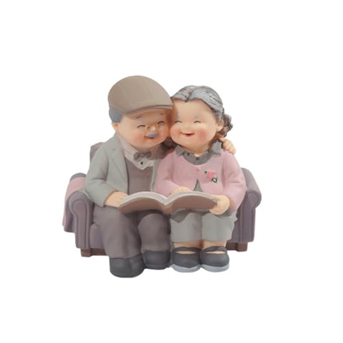 CHENGLI Figuras De Pareja De Ancianos, Figura De Resina De Amor Duradero, Creativos Estatua De Resina para Parejas Figura Coleccionable para Centro De Mesa para Decoración De Mesa De Oficina En Casa