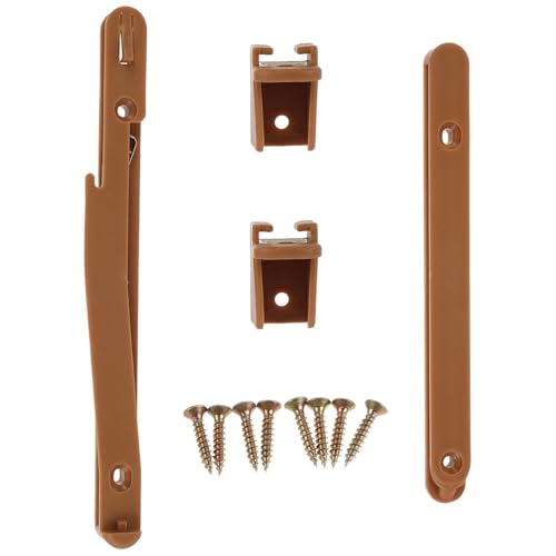 IMIKEYA Conector de Barandilla para Ñiño Juego de Piezas para Riel de Elevación, Kit de Herrajes de Plástico Marrón Claro, Uso en Muebles y Seguridad Infantil
