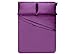 Honeymoon 1800 Brushed Microfiber Bed Sheet Set, Ultra Soft, Queen - Purple