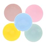 VALICLUD Double-Sided Suction Pads for Utensil Rest 5pcs Silicone Bowl Mat Non-Slip Durable for Baby Elderly