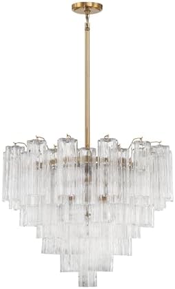 Crystorama Addis 12 Light Aged Brass Chandelier