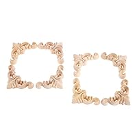 Decorazioni Legno Intagliato Stile Europeo - 12 Pezzi 4x4cm | Per Mobili, Porte E Pareti - Foto 5