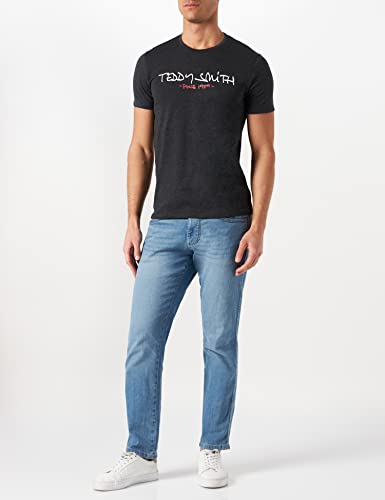 Teddy Smith - Ticlass - Tee-Shirt pour Homme - Casual - Noir Mélangé - Taille XL - Image 3