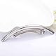 Allereya Einfache Haarspangen Gebogene Clip Barrette Gold Metall Haarspangen Lange Bar Haarspangen Barrette Dekorative Metall Haarschmuck Schmuck Für Frauen(silver2)