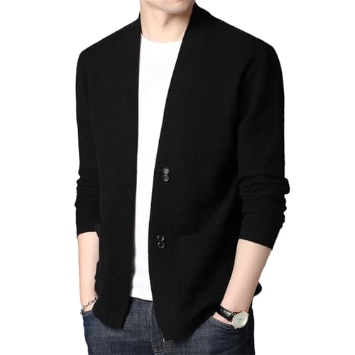 Men Chinese Style Slim Fit Knitted Cardigan Men Stylish Casual Vintage Mandarin Collar Sweatercoat