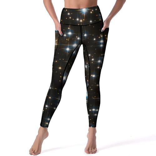 Legging femmes Lueur Blanche élastique taille haute pantalon de sport gym S