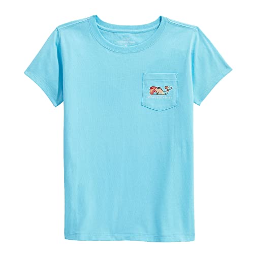 Vineyard Vines Girls' La Palmeraie Whale Fill Short-Sleeve Pocket Tee, Turqs #TOP1