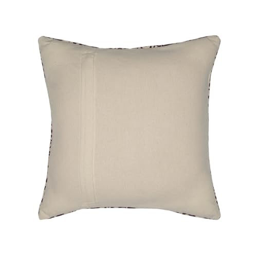 Image of Wakefit Designer Cushion Cover | 16x16 inch | Handmade Block Print | Cotton Fabric on Both Sides | Gentle Wash Only | Pack of 1 | Meher Maroon