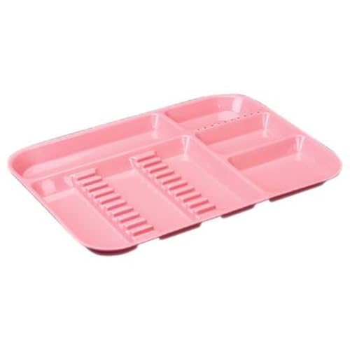 Plasdent 300FMS-7PS Flat Tray Size F Mini Plastic 9-5/8 X 6-5/8 X 7/8 Pastel Sand